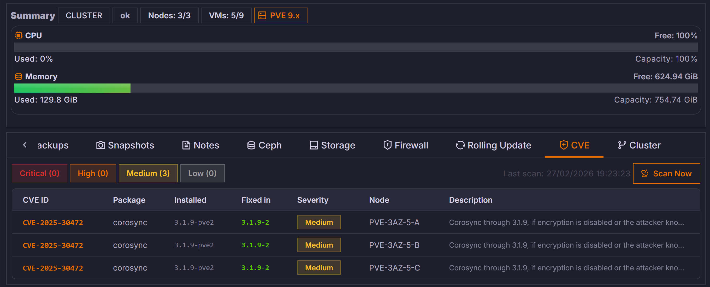 CVE Vulnerability Scanning