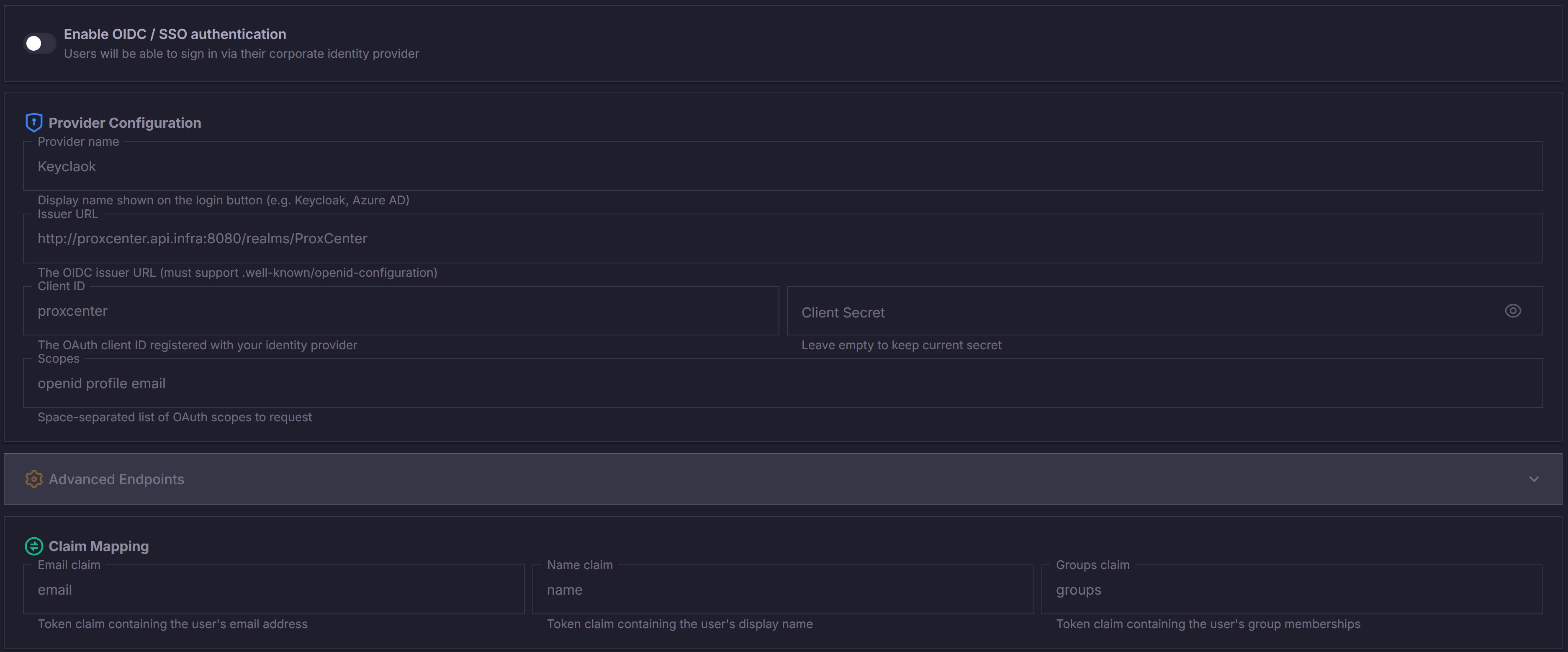 Multiple Identity Providers